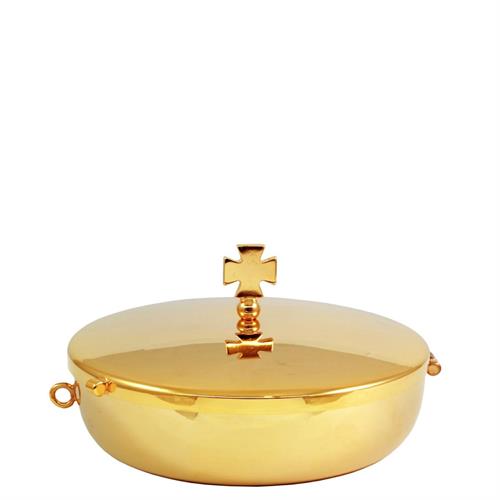 PISSIDE DORATA CON COPERCHIO 14 CM.