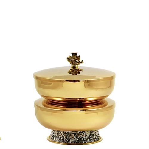 PISSIDE A 2 CONCELEBRAZIONI CON DECORO UVA ARGENTO ANTICO