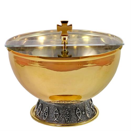 BOWL CIBORIUM WITH REVOLVING PLEXIGLASS LID