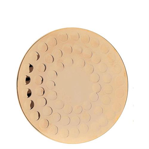 HAMMERED GOLD PLATED PATEN Ø 14 CM.