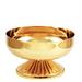 GOLD PLATED BOWL CIBORIUM Ø 16 CM. WITH STRIPED BASE