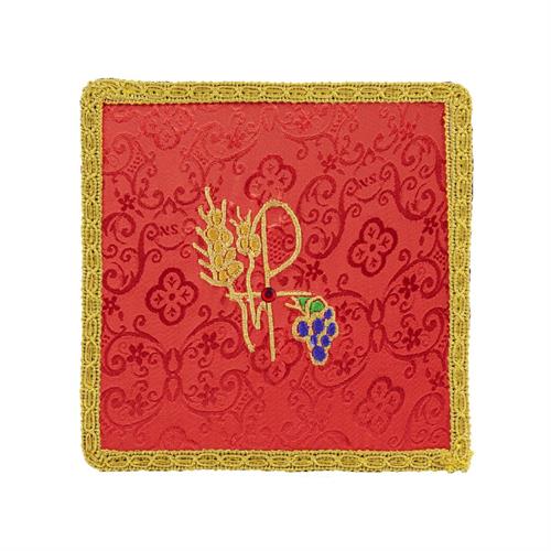 PALLA PER CALICE RASO ROSSO CON PIETRA E PX