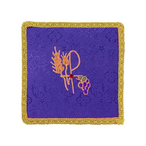 PALLA PER CALICE RASO VIOLA CON PIETRA E PX