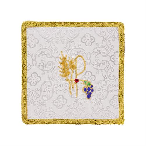 PALLA PER CALICE RASO BIANCO CON PIETRA E PX