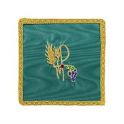 PALLA PER CALICE MOIRE' VERDE CON PIETRA E PX