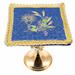 PALL CHALICE BLUE SATIN EARS OF WHEAT EMBROIDERED 15 x 15 CM.