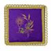 PALL CHALICE PURPLE SATIN EARS OF WHEAT EMBROIDERED 15 x 15 CM.