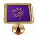 PALL CHALICE PURPLE SATIN EARS OF WHEAT EMBROIDERED 15 x 15 CM.