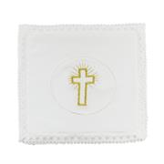 SET MESSA 100% COTONE 4 PZ RICAMO CROCE