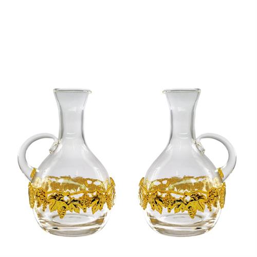 COPPIA BROCCHETTE 200 ML DECORO UVA DORATA