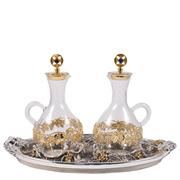 SERVIZIO PER ACQUA E VINO CON PIATTO UVA BICOLORE 200 ML