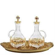 SERVIZIO PER ACQUA E VINO CON PIATTO UVA DORATO 200 ML