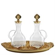 SERVIZIO ACQUA E VINO CON PIATTO UVA DORATO  200 ML