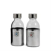 COPPIA BOTTIGLIE PER ACQUA E VINO CORAZZATE 125 ML