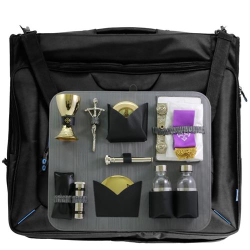 BORSA PORTA ABITI COMPLETA INTERNO RASO GRIGIO