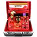 TRAVEL MASS KIT ABS SUITCASE WITH WOODEN BOOKSTAND RED SATIN