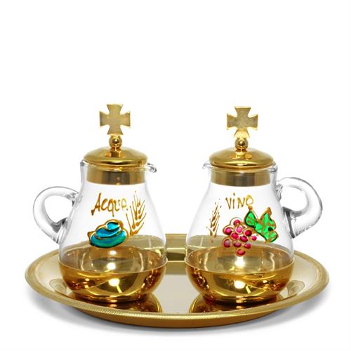 CRUE SET WITH GOLD PLATED ROUND TRY 110 ML HAND-PAINTED