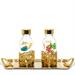 CRUE SET GRAPE STYLE WITH GOLD PLATED TRY WITH HANDLES 125 ML