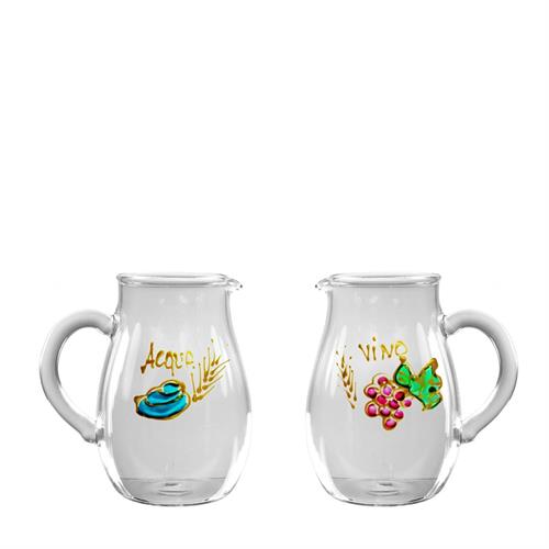 COPPIA BROCCHETTE COMO 160 ML DIPINTE A MANO