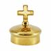 GOLD PLATED LID SET WITH CLASSIC CROSS Ø 3,15 CM.