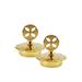 GOLD PLATED LID SET WITH ROUND CROSS Ø 2,7 CM.