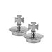 SILVER TONE LID SET WITH MALTESE CROSS Ø 2,7 CM.