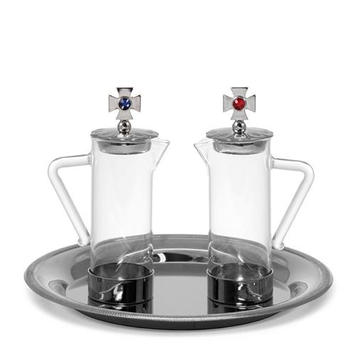 SERVIZIO ACQUA E VINO PIATTO ROTONDO 65 ML