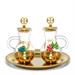 SERVIZIO ACQUA E VINO DORATO PIATTO ROTONDO 75 ML DIPINTE