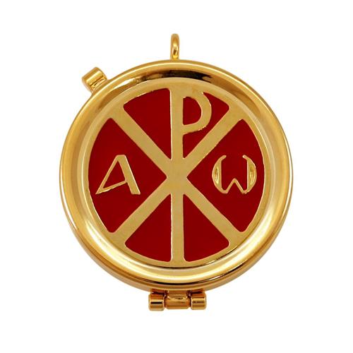 GOLD PLATED PYX ALPHA AND OMEGA ENAMELED