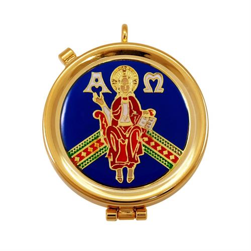 GOLD PLATED PYX CHRIST ON THE THRONE STYLE