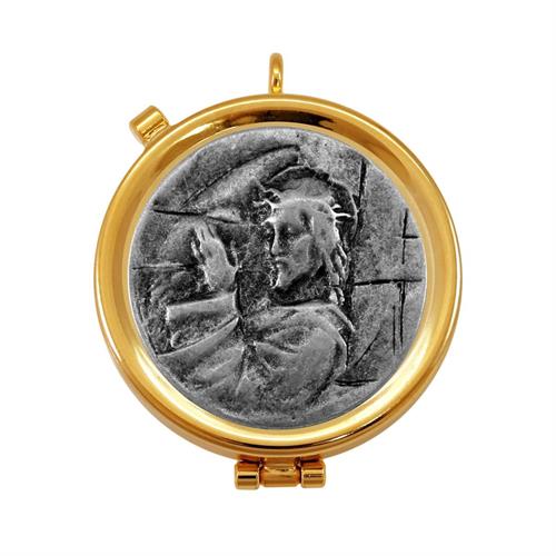 GOLD PLATED PYX CHRIST CRUCIS STYLE