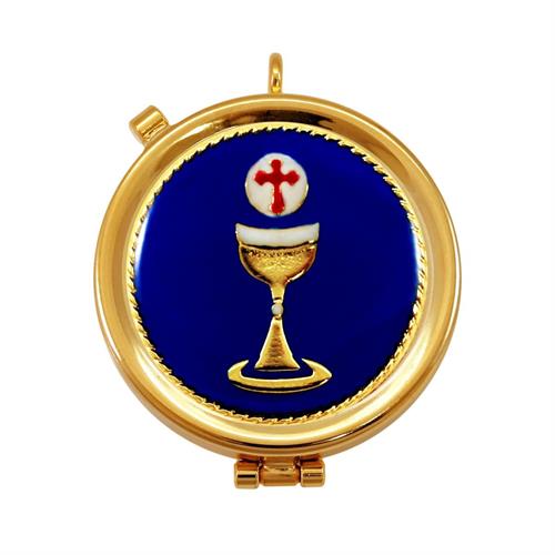TECA EUCARISTICA CALICE CON CROCE SFONDO BLU