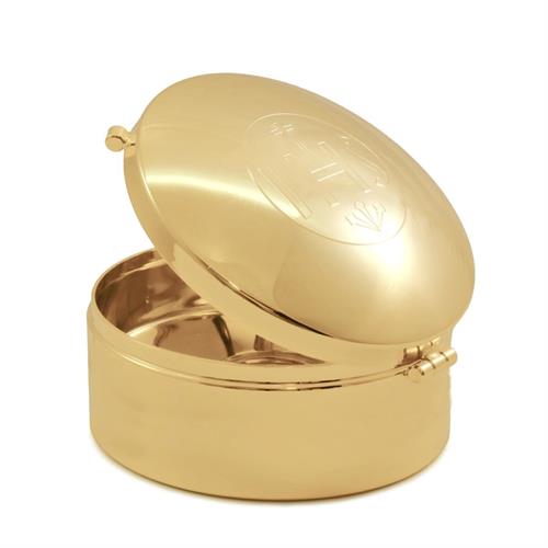 TECA PORTA OSTIE IHS DORATA Ø 9 x 4 cm.