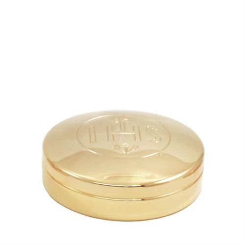 GOLD PLATED HOST BOX IHS STYLE Ø8 x 1.8 cm.