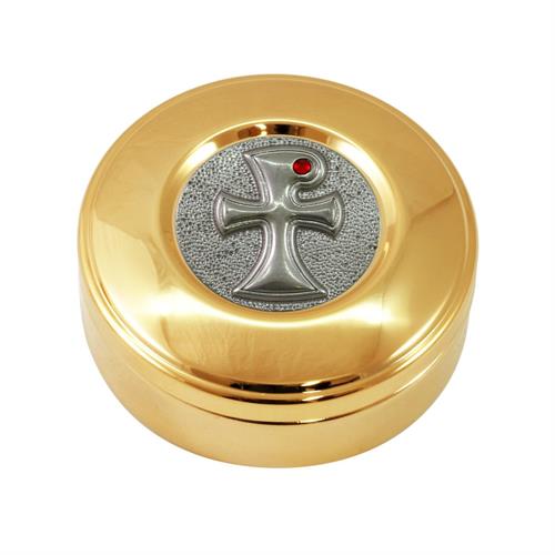 SCATOLA PORTA OSTIE CROCE TAU CON PIETRA Ø8