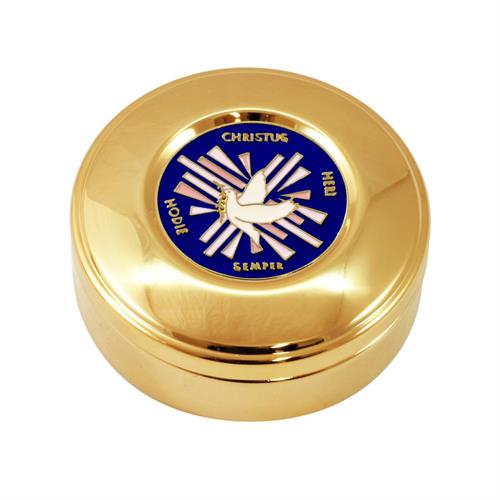 GOLD PLATED HOST BOX DOVE OF PEACE STYLE Ø8