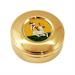 GOLD PLATED HOST BOX LAMB OF PEACE YELLOW ENAMEL Ø9
