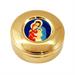 GOLD PLATED HOST BOX ENAMELED HOLY FAMILY  Ø9