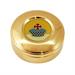 GOLD PLATED HOST BOX BASKET CROSS YELLOW BACKGROUND Ø9