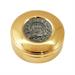 GOLD PLATED HOST BOX  SILVER PLATED IHS AND FISH Ø9