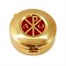 GOLD PLATED HOST BOX ALPHA AND OMEGA ENAMELED  Ø8