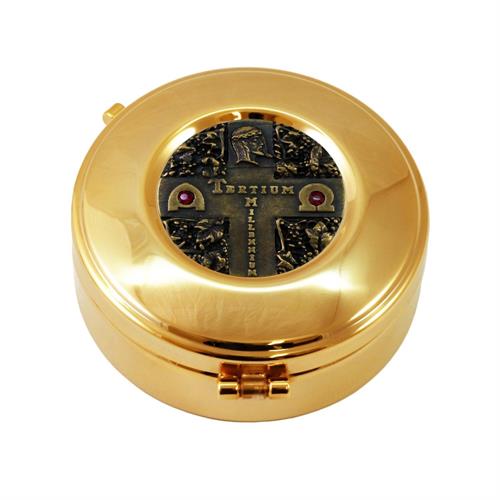 GOLD PLATED HOST BOX TERTIUM MILLENNIUM STYLE Ø8