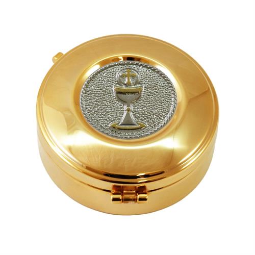 GOLD PLATED HOST BOX SILVER-PLATED CHALICE Ø8