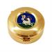 GOLD PLATED HOST BOX LAMB OF PEACE BLUE ENAMEL Ø9