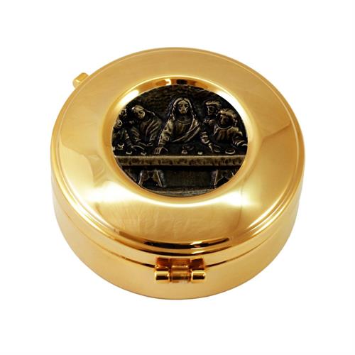 GOLD PLATED HOST BOX LAST SUPPER STYLE Ø9