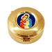 GOLD PLATED HOST BOX ENAMELED HOLY FAMILY  Ø9