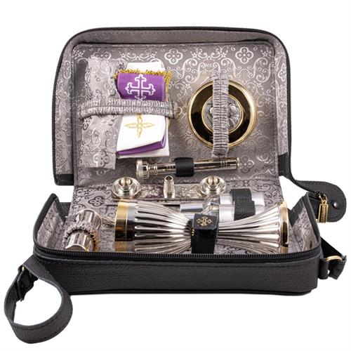 MASS KIT GENUINE LEATHER AND GRAY SATIN