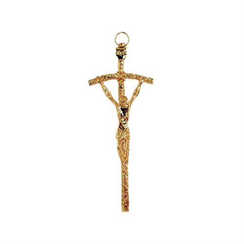 CROCE PASTORALE DORATA 13 CM.