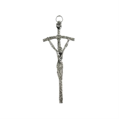 CROCE PASTORALE TONO ARGENTO 13 CM.