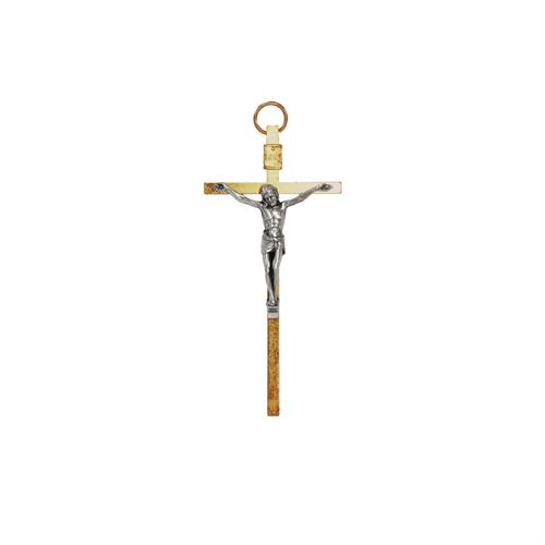 TWO-TONE BRASS CROSS 8 CM.